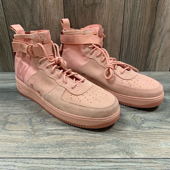Nike Other - Nike Air Force 1 Mid Suede Coral AF1 Mens